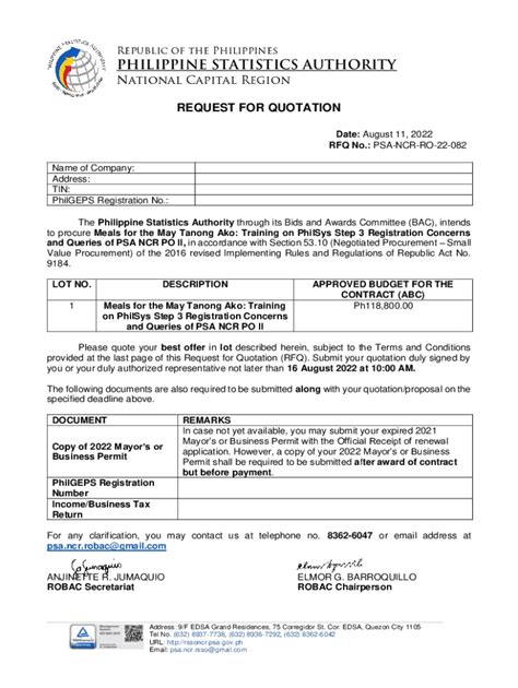 notarized personal data sheet|Philippine Statistics Authority.